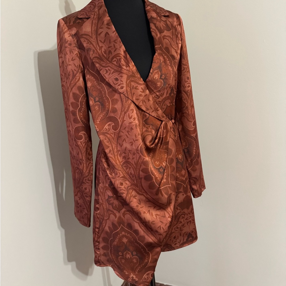 NWT Giani Bernini Rust Patterned Women's Blazer